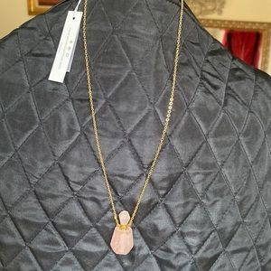 Essential Ritual Rose Quartz gemstone bottle Necklace